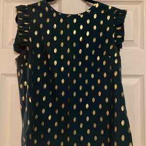Shein Teal Top with Gold Accents